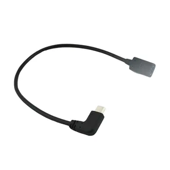 0.3 Metre Geri Dönüşümlü Tip C USB 3.1 90 derece Erkek USB-C Dişi Uzatma Veri kablo kordonu