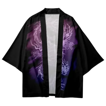 Artı Boyutu Çin Ejderha Moda Plaj Japon Cosplay Kimono Hırka Erkek Gömlek Yukata Haori Kadınlar Geleneksel Asya Giyim