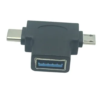 2 in 1 USB 3.0 OTG Kablo Tipi C mikro usb USB3. 0 Adaptörü USB-C Veri Aktarım Kablosu Samsung Xiaomi Huawei için Tip-C Telefon