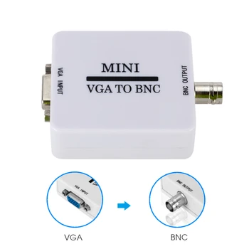 PzzPss Mini HD VGA BNC Video Dönüştürücü Dönüştürücü Kutusu Kompozit VGA BNC Adaptörü Dönüştürücü Dijital Switcher Kutusu Monitör
