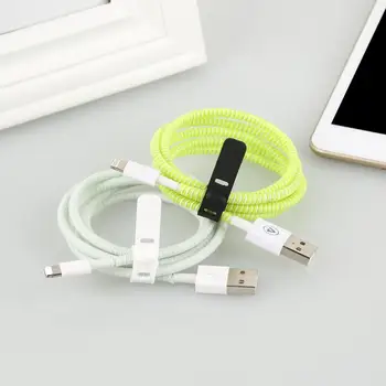 Kulaklık Hattı Kablo Sarıcı Koruyucu Kılıf Kordon Koruyucu Wrap Plastik Kablo Sarıcı iPhone cep telefonu İçin 140 Cm Aksesuarları