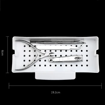Sterilizasyon Tepsisi Kutusu Temizleyici Dezenfeksiyon Kutusu Nail Art Pedikür Manikür Aracı Sterilizasyon Metal Makası Ekipmanları Temizleyici Araçları