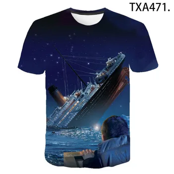 Klasik Film Titanic 3D Baskılı T-Shirt Unisex Yaz Moda Harajuku Streetwear Casual Kısa Kollu Serin Boy Üstleri alt