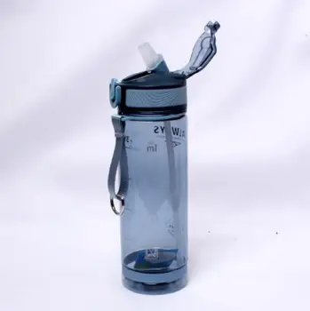 Büyük kapasiteli saman ile spor su şişesi açık kamp BPA fincan taşınabilir spor su şişeleri