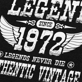 Yaşayan Efsane Doğarlar 1972 T Shirt Erkekler için Pamuk Harika kısa kollu t-shirt 48th 48 Yaşında doğum günü hediyesi Fikir Tee Üst