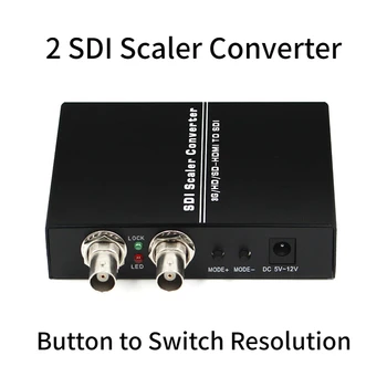 HDMI SDI Ölçekleyici Dönüştürücü Ayarlamak çözünürlük Full HD 1080P50 / 60Hz 3G/SD / HD HDMI Çift SDI Ses Video Adaptörü için Kamera TV