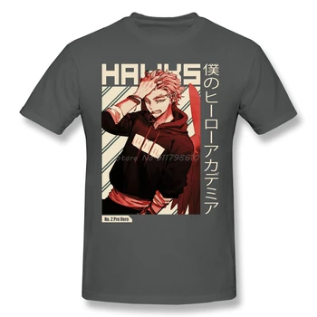 Şahinler Anime My Hero Academia T Shirt O-Boyun Pamuk kısa Kollu anime tişört Tees Harajuku Streetwear