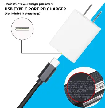 NUOLİANXİN 65W PD USB Tip C Erkek Giriş 5.5 mm x 2.1 mm Güç Şarj Kablosu Laptop için (5521)