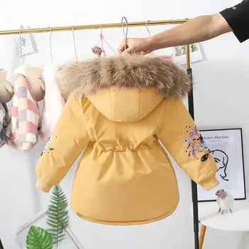 Moda Kız Parkas Ceket Sonbahar Kış Yeni Bebek Kız Erkek Ceket Nakış Ceket Çocuk Sıcak Palto Çocuklar Ceketler Giyim