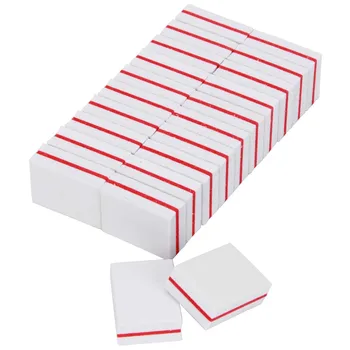 20 Adet Beyaz Mini Tırnak Dosyaları Kare Blok Sünger Zımpara Tamponlar 100/180 Grit Tek Kullanımlık Tırnak cilalama seti İpuçları Salon Araçları