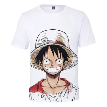 Tek Parça 3D Baskılı Moda T shirt Erkek Yaz Kısa Kollu Rahat T-Shirt Popüler Anime Moda Tee gömlek Özel
