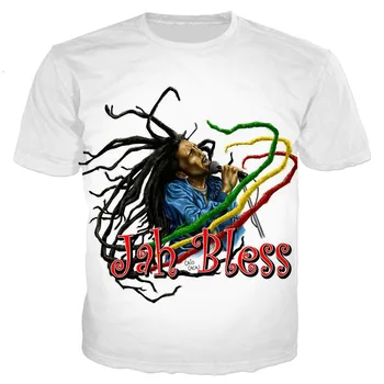 Sıcak Satış Rapçi Bob Marley T Shirt Erkek / kadın Yeni Moda Serin 3D Baskılı T-Shirt Casual Harajuku Tarzı Tshirt Streetwear Tops