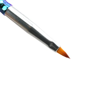 3 adet / takım Gökkuşağı Tırnak resim fırçası Düz Kalem İpuçları Toz Manikür Temiz Çizim Boyama UV Jel Toz Uzatma Tasarım Manikür Araçları