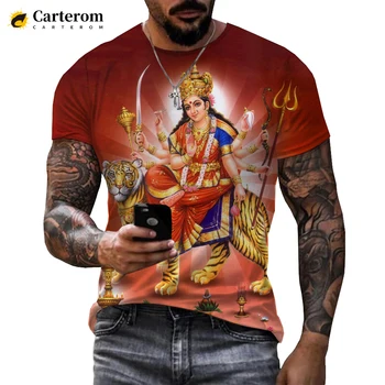 Hindu Lord Tanrı Vishnu 3D T-shirt Hinduizm Shiva Baskılı Streetwear İnanç Efsane Üstleri Erkek Kadın Moda Rahat Komik Tshirt