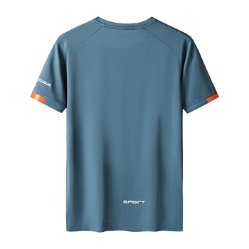 Spor Erkek SPOR SALONU Hızlı Kuru T-shirt Moda Örgü 2023 Yaz Kısa Kollu SİYAH beyaz tişört EN Tees Büyük Boy 7XL 8XL 9XL