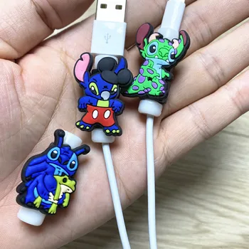 10 Adet/grup Disney Dikiş USB Kablosu Koruyucu Veri Hattı Kablosu Koruyucu Kablo Sarıcı Kapak iPad iPhone Android İçin şarj Kablosu