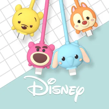 Disney Mickey USB Kablosu Koruyucu Kulaklık Tel Kordon koruma kapağı veri şarj cihazı Kulaklık Hattı Koruyucu iPhone C Tipi