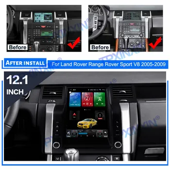 2 Din Android 12.0 8G+256GB Land Rover Range Rover Sport İçin V8 2005-2009 Araba Radyo Multimedya Oynatıcı GPS Navi Başkanı Ünitesi Carplay
