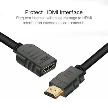 NUOLİANXİN HDMI uyumlu Uzatma Kablosu Erkek Kadın HDMI uyumlu 4K 3D 1.4 v HDMI Genişletilmiş Kablo HD TV 30CM