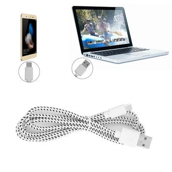 Mikro USB kablosu USB Sync Veri Cep Telefonu Android Adaptörü şarj aleti kablosu Hızlı Şarj Naylon 1m Samsung Kablosu için