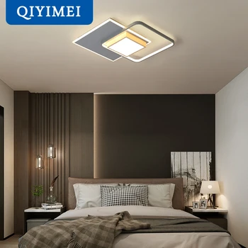 Modern LED avizeler ışıkları oturma odası çalışma odası için kapalı kare aydınlatma lambaları fikstür cilalar süslemeleri ev için