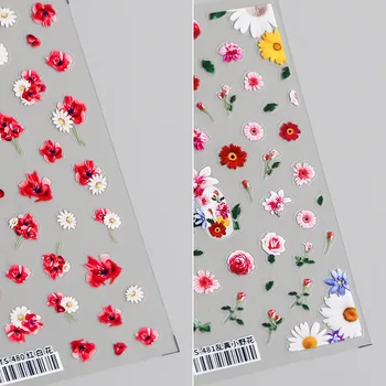 Yeni Teknoloji 5D Çiçek İnce Sert Pro Fırçalama İnce Şeffaf Yapışkanlı Tırnak Sanat Geliştirme Etiket Melankoli Kamelya