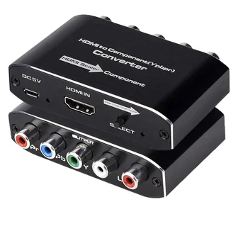 HDMI YPbPr 5RCA RGB Bileşen Dönüştürücü Adaptör ile R/L Ses Çıkışı için MacBook TV Blu-Ray DVD PS4 DVD, PSP, Xbox