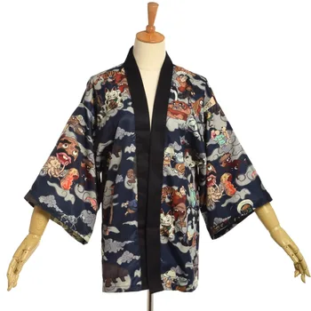 Japon Kimono Geleneksel Yukata Erkekler Hırka Mujer Kadın Kısa Dış Giyim Ceket Hyakki Yakou Clarkes Dünya Kostümleri