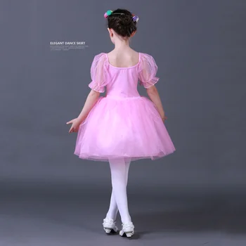 Kızlar Bale Modern Dans elbise Kalın Ve Düzensiz Çiçek Etek Peri Parti Performans Kostümleri doğum günü hediyesi