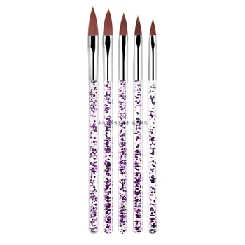 8 Adet Paketi Nail Art Liner Boyama Fırçası Kristal Akrilik UV Jel Fırça Şerit Çiçek Boyama Oyma cetvel kalemi Manikür Araçları