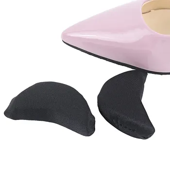 1 Çift Ayak Bakımı Aracı Siyah Ayakkabı Yumuşak Köpük Pedleri Yüksek Topuk Pompaları Ön Ekleme Korumak ayakkabı burnu Koruyucu Pamuk Sünger Yastık