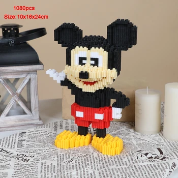 Disney Hikayesi Karikatür Mini Blok Mickey ve Minnie Mikro Tuğla Karakterler Karikatür Eğitim Oyuncaklar Çocuklar için doğum günü hediyesi