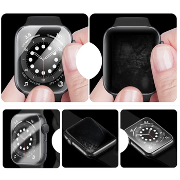 Ekran Koruyucu Film İçin Apple Watch 8 7 6 SE 5 4 Temizle Tam koruyucu Film için Cam Değil iWatch Serisi 49mm 45mm 42mm HD Film