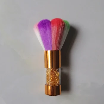 Yumuşak Kafa Tırnak Toz Temiz pudra fırçası Tek Akrilik ve UV Jel Tırnak Sanat Temizleyici Sökücü Fırça Profesyonel Güzellik Renkli Aracı
