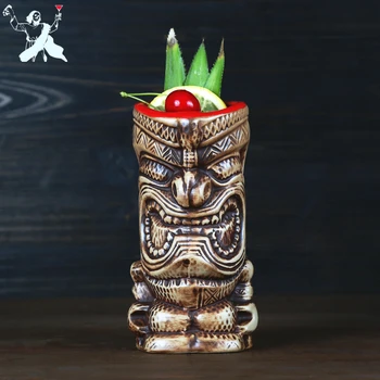 320ml Hawaii Tiki Kupalar kokteyl bardakları Bira İçecek Kupa şarap sürahisi Seramik Paskalya Adalı Tiki Kupalar Bar Araçları Barware
