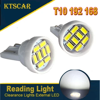 KTSCAR 1000 adet saf Beyaz T10 8 smd 3014 LED araba ışık 194 168 192 W5W ampuller Oto Kama Aydınlatma lambası plaka ışıkları 12V