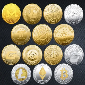 Dijital Sanal Para BTC XRP ADA ETH NEO NANO IOTA ANKR hatıra parası altın sikke Gümüş Sikke Koleksiyon Ev Dekorasyon