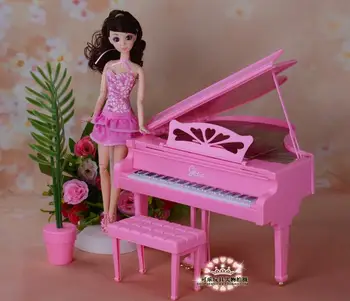 Orijinal piyano barbie müzik aletleri prenses 1/6 bjd bebek ev rüya evi mobilya musicista aksesuarları çocuk oyuncağı
