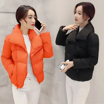 Şişme ceket kadınlar kısa 2021 kış yeni Kore tarzı ince kalın ince pamuk dolgulu ceket gevşek ince küçük kapitone ceket