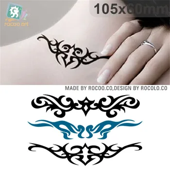Vücut Sanatı su geçirmez geçici dövmeler erkekler kadınlar için bireysellik 3d totem tasarım flaş dövme etiket Ücretsiz Kargo HC1007