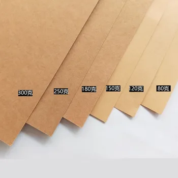 50 adet / grup A3 A5 A4 kraft kağıt kahverengi kağıt zanaat kalın tahta karton karton kutu DIY kart yapımı kağıdı 80g 120g 150g 200g 250g