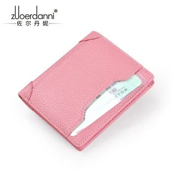 Yeni deri mini cüzdan kadın deri kısa kompakt mini çok fonksiyonlu deri cüzdan