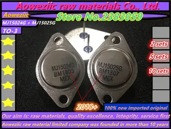 Aoweziic 2018+ %100 yeni ithal orijinal MJ15024G MJ15025G MJ15024 MJ15025 TO-3 altın mühürlü ses güç amplifikatörü