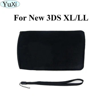 YuXi Için Yeni 3DS XL/LL Yumuşak Bez Koruyucu Seyahat Taşınabilir saklama çantası Kılıf+el bilek kayışı ıçin 3 DSXL / 3 DSLL