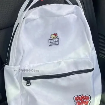 Hello Kitty Yeni Moda Karikatür Sırt Çantası Kadın Streetwear Casual Sanrio Sırt Çantası Okul Kore Tarzı Sevimli Baskılı Y2k kız çocuk çantası