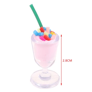 4 Adet 1: 12 Evcilik Minyatür Dondurma Fincan Şeker meyve suyu fincanı Modeli Mutfak Oturma Sahne Dekor Oyun Evi Mutfak Oyuncak