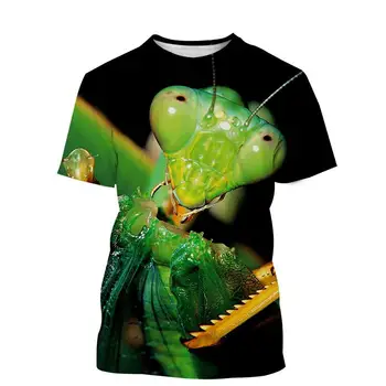 Erkek Kadın çocuk T-shirt Hayvan Tasarım Böcekler Dua Mantis 3d Baskı Nefes Ve Hafif Yaz Üstleri