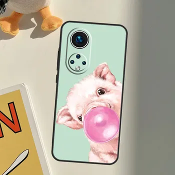 Karikatür Domuz Piggy Huawei P20 Lite P30 P40 Pro Nova 9 Nova 5T P Akıllı 2019 telefon kılıfı İçin Onur 50 Coque