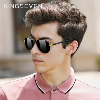 KINGSEVEN Marka 2020 erkek Gözlük Sürüş Polarize Güneş Gözlüğü Erkekler Ve Kadınlar Alüminyum Moda Gözlük Gafas De Sol Tonları