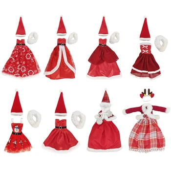 Kawaii Noel Elf Bebek Kardan Adam Zencefilli Kurabiye Adam Elbise Aşçı Şapka Önlük Bebek oyuncak bebek giysileri Oyuncak Bebek Aksesuarları Çocuk oyuncak bebekler